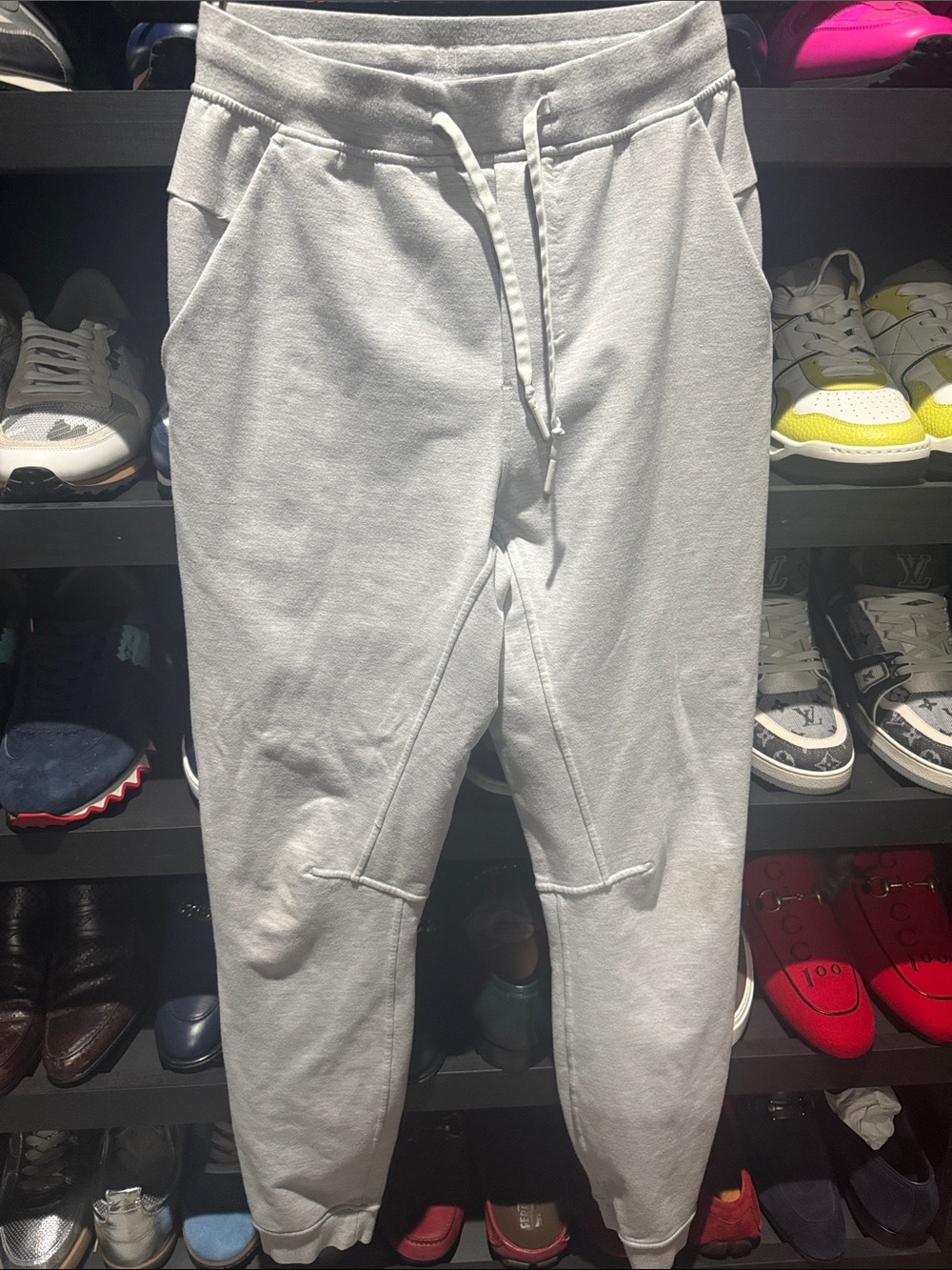 lululemon athletica Light Gray Men's Sweatpants with Drawstring